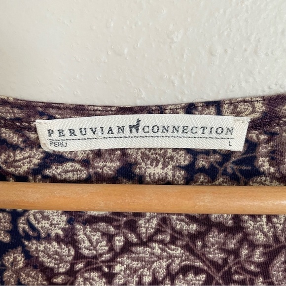 Peruvian Connection | Eloise Dress, Long Sleeve, Jersey Knit, Large - Picture 4 of 13